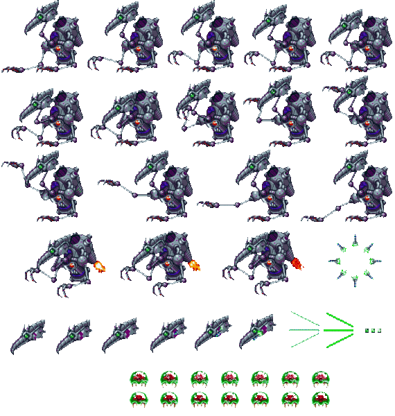 Metroid Sprites : Mecha Ridley Sprite Sheet