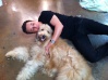 Кристиан с собачкой Джессики Коллинз